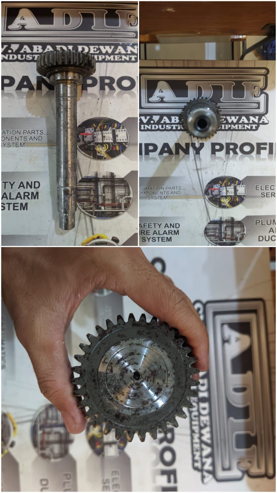 Shaft gear T32 gearbox drawing rieter - Suku Cadang Textile RIETER